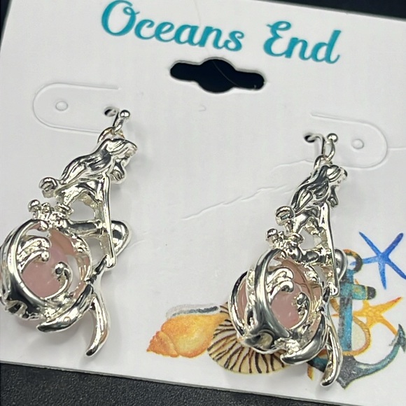 Oceans End jewelry- TURTLE NECKLACE & MERMAID EARRINGS - new on cards - Picture 6 of 7